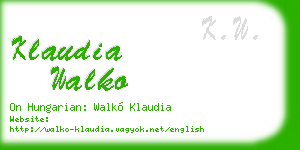 klaudia walko business card