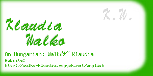 klaudia walko business card